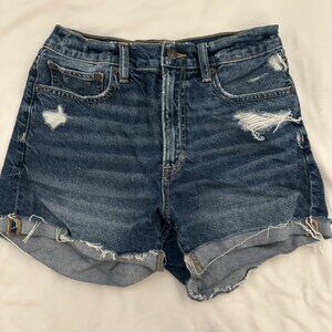 American Eagle High Rise Dark Denim Shorts